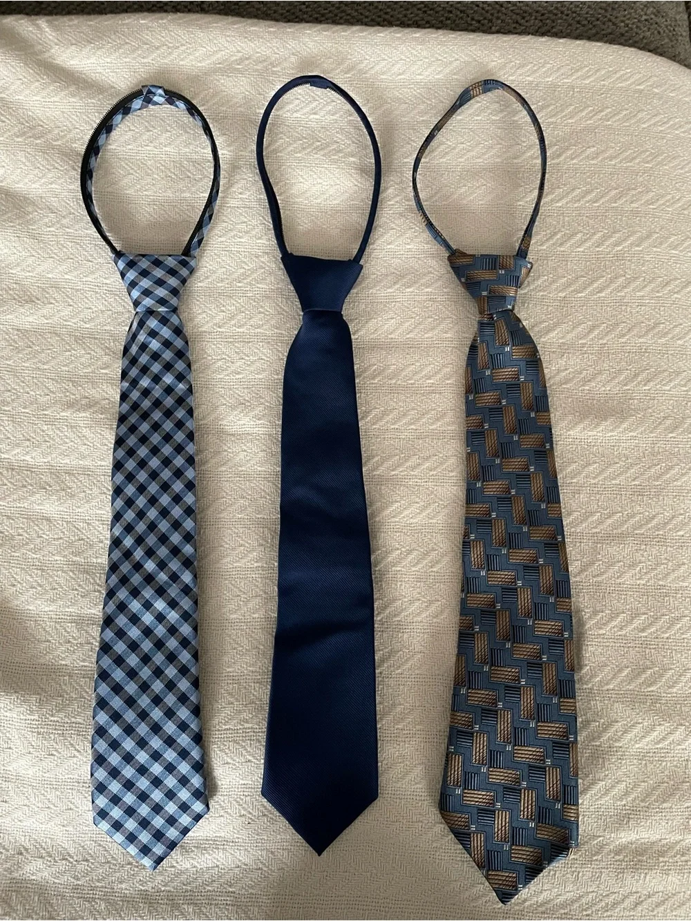 Lorenzo Uomo & Class/Club Boys' Blue & Navy Tie Set - Patterned & Solid Styles